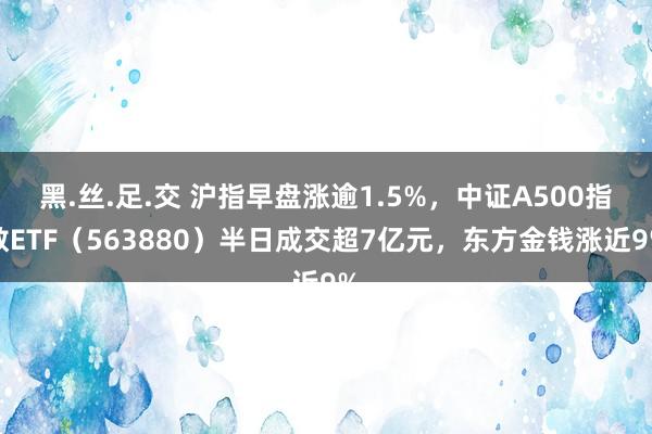 黑.丝.足.交 沪指早盘涨逾1.5%，中证A500指数ETF（563880）半日成交超7亿元，东方金钱涨近9%