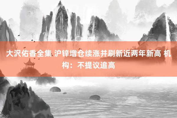 大沢佑香全集 沪锌增仓续涨并刷新近两年新高 机构：不提议追高