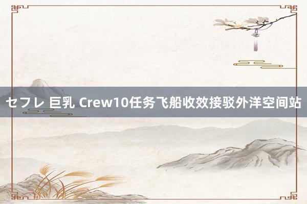 セフレ 巨乳 Crew10任务飞船收效接驳外洋空间站