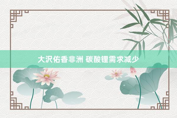 大沢佑香非洲 碳酸锂需求减少