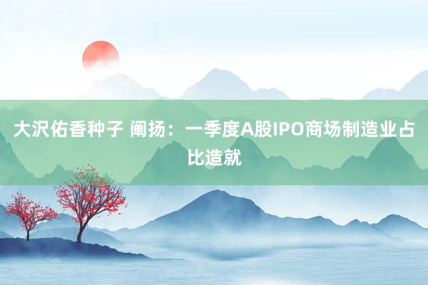 大沢佑香种子 阐扬：一季度A股IPO商场制造业占比造就